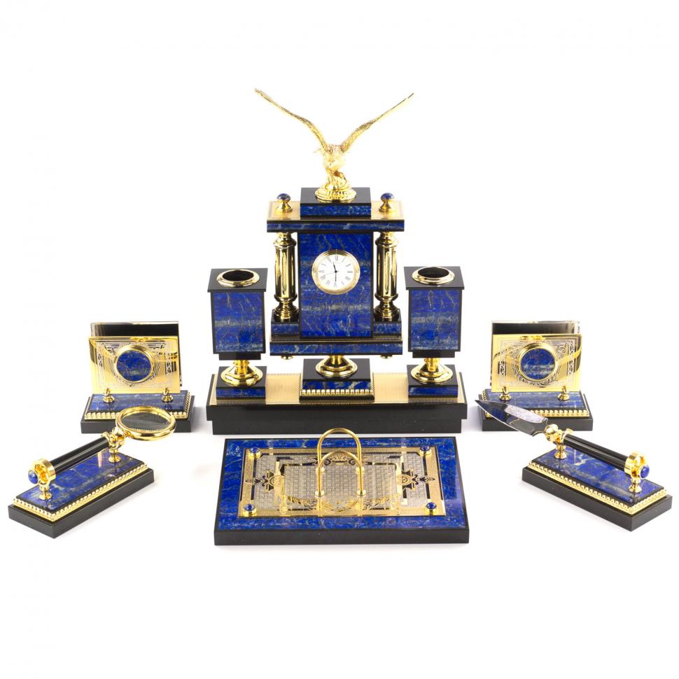 Настольный набор из лазурита "Орел" фото 1 — 