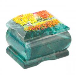 Шкатулка с расписной крышкой Осень 8х6х5,5 см — 