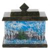 Шкатулка с рисунком из каменной крошки "Зима" 10,5х7х10 см фото 3 — 