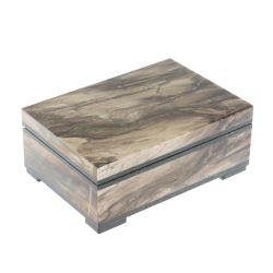 Шкатулка из камня окаменелое дерево 11х8х4,5 см — 