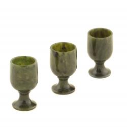 Рюмки из нефрита на ножке 3 шт — 