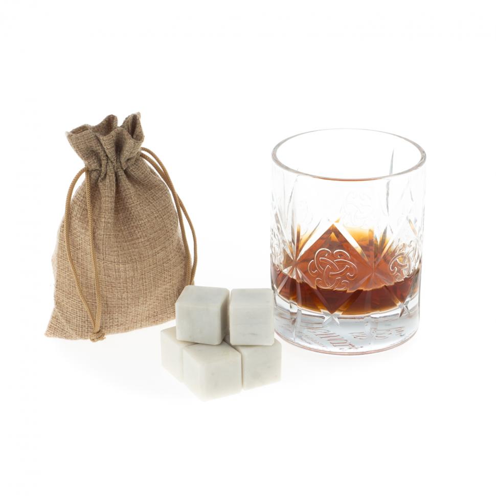 Камни для виски 6 кубиков из белого мрамора фото 1 — 