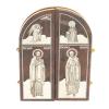 Икона складная "Святые" арка большая камень обсидиан фото 3 — 