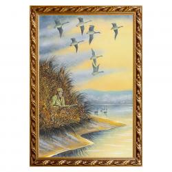 Картина &quot;Охотник&quot; багет 46х66 см, каменная крошка — 