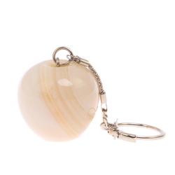 Брелок &quot;Яблоко&quot; из белого оникса — 