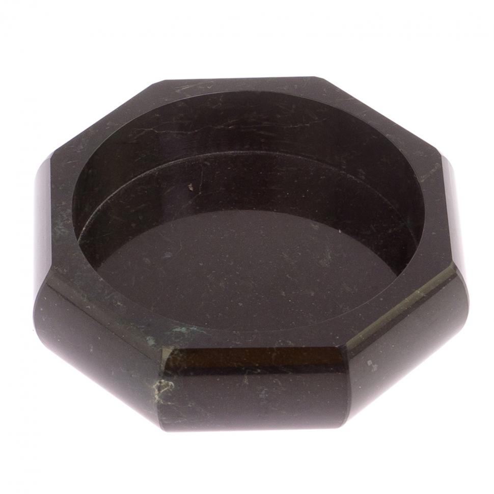 Пепельница " 8 граней " из черного змеевика фото 1 — 