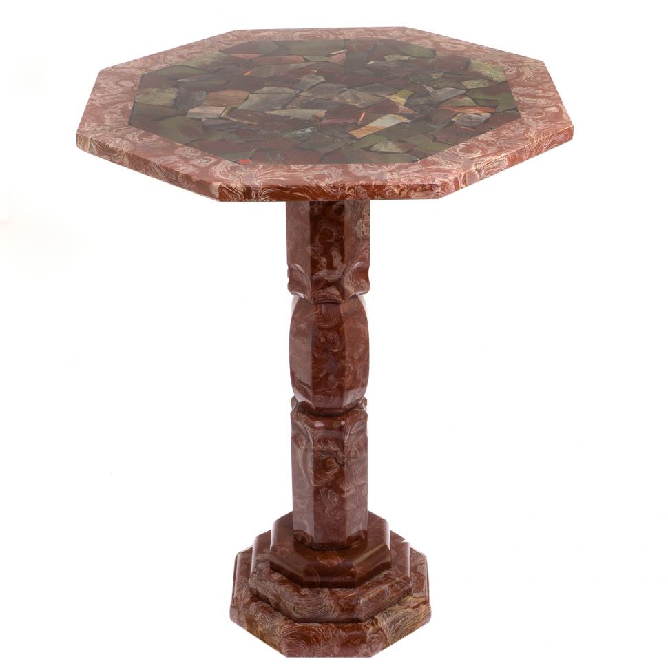 Каменный стол из лемезита и яшмы №8 фото 1 — 