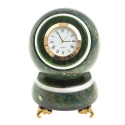 Часы Шар Антисресс из змеевика 8,5х8,5х12,5 см — 