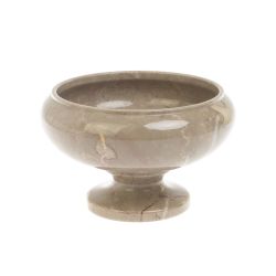 Ваза для фруктов из бежевого мрамора 17,5х17,5х11 см — 