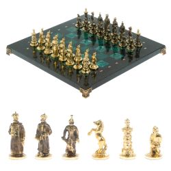 Шахматы &quot;Турецкие&quot; доска 32х32 см шабровский змеевик — 