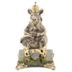 Сувенир &quot;Крыса-король&quot; змеевик бронза — 