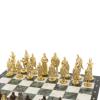 Шахматы "Богатыри" 40х40 см из мрамора и змеевика фото 4 — 