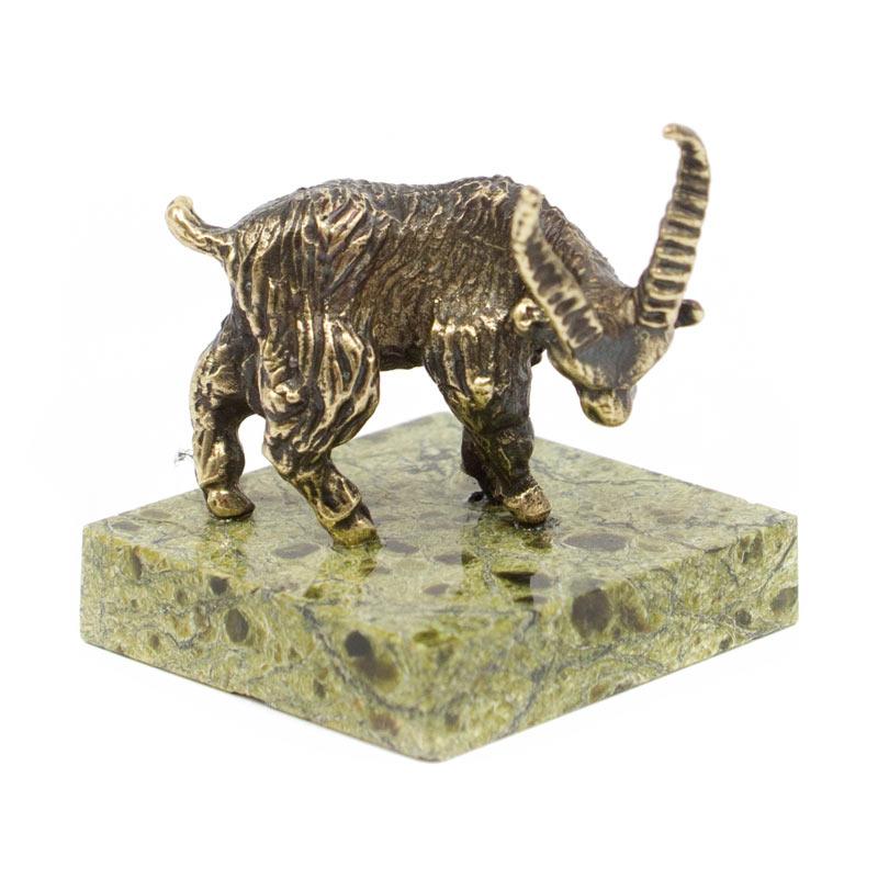 Статуэтка из бронзы и змеевика "Горная коза" фото 1 — 