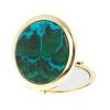 Зеркальце круглое из малахита с хризоколлой цвет золото фото 2 — 
