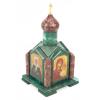 Шкатулка "Часовня" камень змеевик лемезит 14х14х25 см фото 1 — 