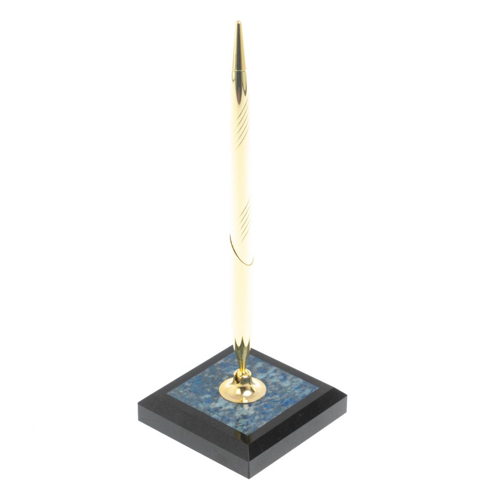 Подставка под ручку из иркутского лазурита 7х7х21 см фото 1 — 