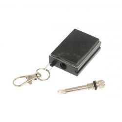 Брелок огниво &quot;Вечная спичка&quot; с накладкой из камня турмалин шерл 2,8х1,3х5 см — 