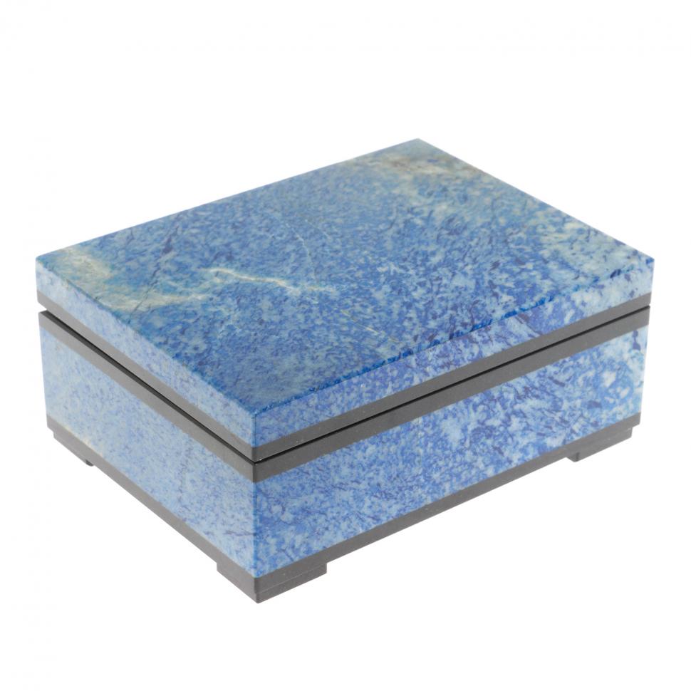 Шкатулка из лазурита 10,5х8х4,5 см фото 1 — 