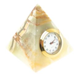 Декоративные часы «Пирамида» камень оникс 5×5х5,4 см (2) — 