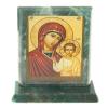 Икона настольная "Казанская БМ" камень змеевик 11,5х4,5х12 см фото 1 — 