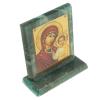 Икона настольная "Казанская БМ" камень змеевик 11,5х4,5х12 см фото 2 — 