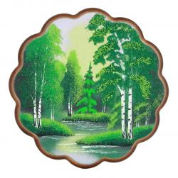 Панно круглое &quot;Лето&quot; 24х24 см каменная крошка — 