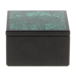 Шкатулка из малахита 8х8х4,7 см — 