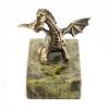 Фигурка из бронзы "Дракончик" на подставке из змеевика фото 2 — 