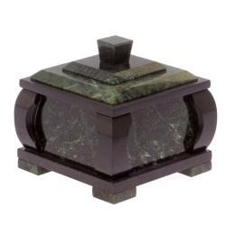 Шкатулка из нефрита &quot;Ларец&quot; 13х13х11 см — 