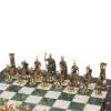 Настольные шахматы "Римские" бронза мрамор шабровский змеевик 40х40 см фото 3 — 