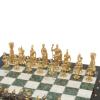 Настольные шахматы "Римские" бронза мрамор шабровский змеевик 40х40 см фото 4 — 