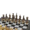 Шахматы подарочные из бронзы "Камелот" мрамор змеевик 40х40 см фото 3 — 