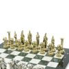 Шахматы "Атлас" доска 44х44 см из мрамора и змеевика фото 3 — 