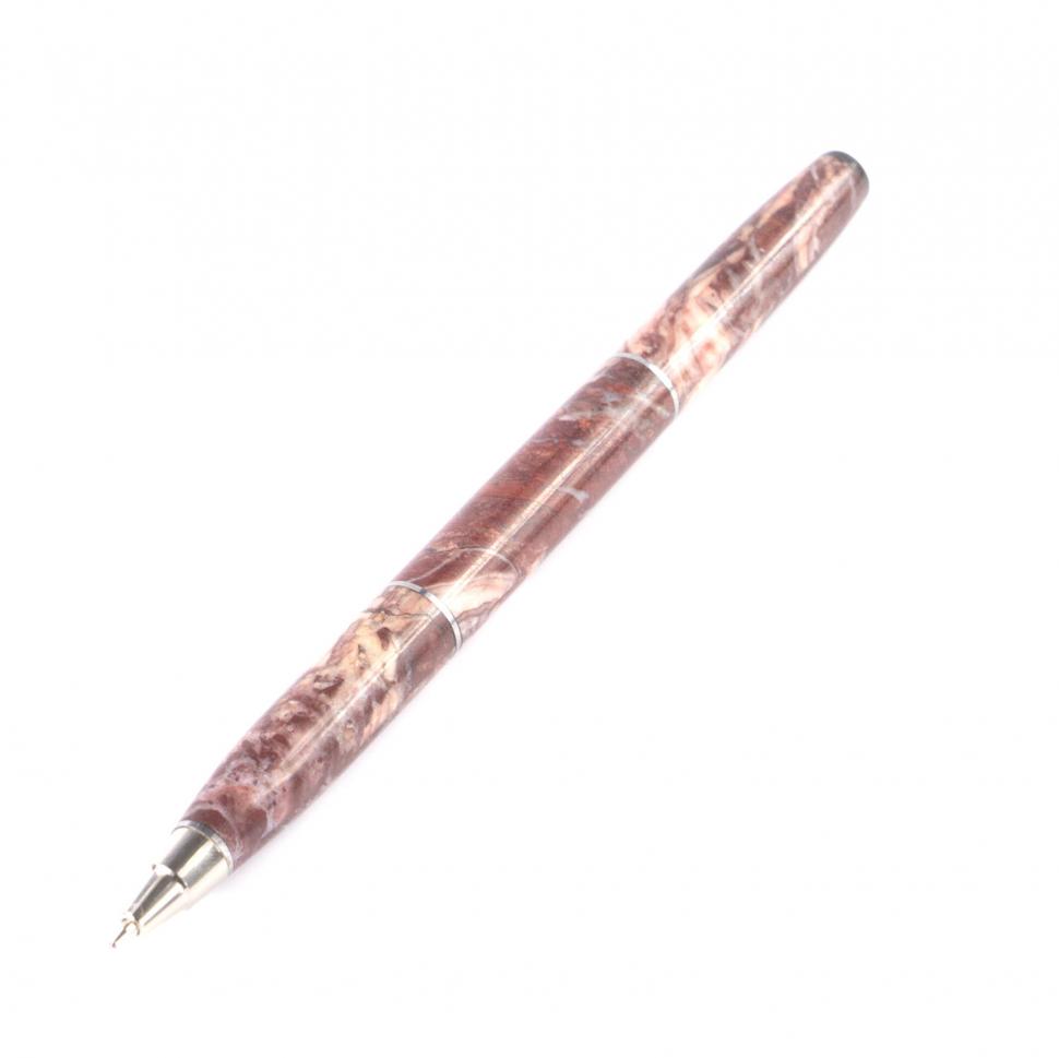 Ручка шариковая из камня яшма красная фото 1 — 