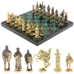 Шахматы подарочные &quot;Богатыри&quot; 40х40 см из змеевика — 
