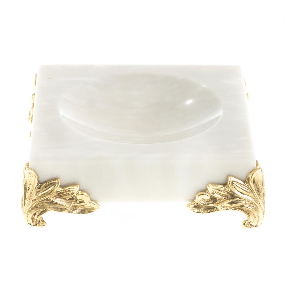 Подставка под шар из мрамора на ножках 6,5х6,5 см фото 1 — 