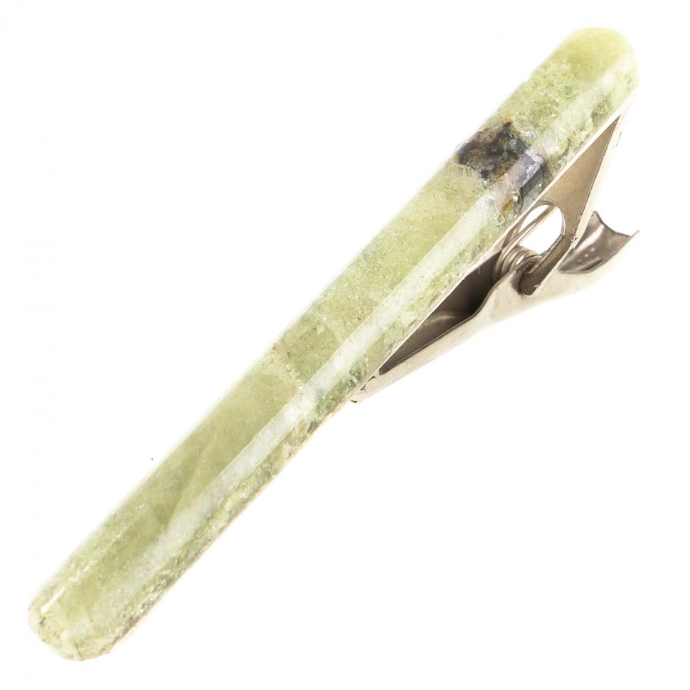 Зажим для галстука камень желтый апатит фото 1 — 