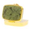 Таблетница на 2 отделения камень нефрит цвет золото фото 2 — 