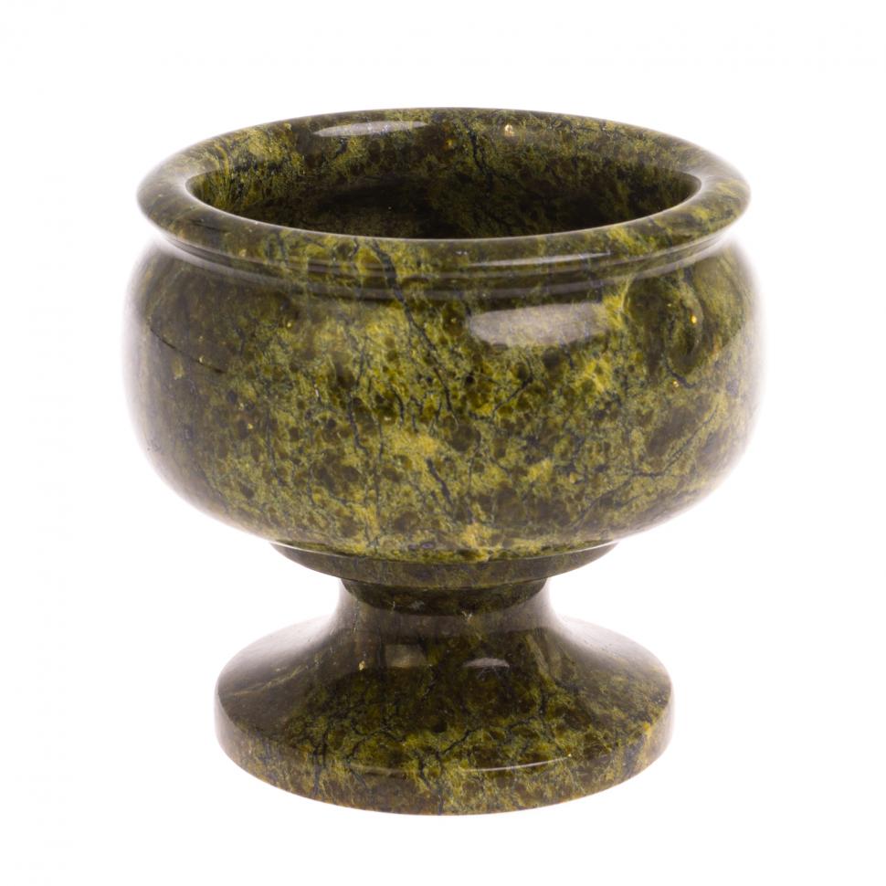 Варенница из змеевика на ножке 250 мл 9,5х9 см фото 1 — 