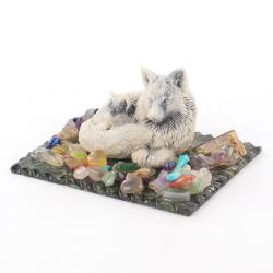 Сувенир &quot;Лиса с лисенком&quot; из мрамолита — 