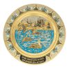 Тарелка с гравюрой "Подарок охотнику" с эмалью 22,5 см Златоуст фото 1 — 