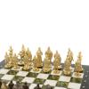 Шахматы подарочные "Богатыри" из мрамора и змеевика 44х44 см фото 4 — 