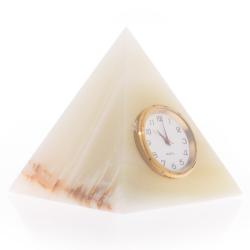 Настольные часы «Пирамида» из камня оникс 7,5×7,5×8 см (3) — 