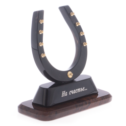 Подкова &quot;На счастье&quot; камень обсидиан — 