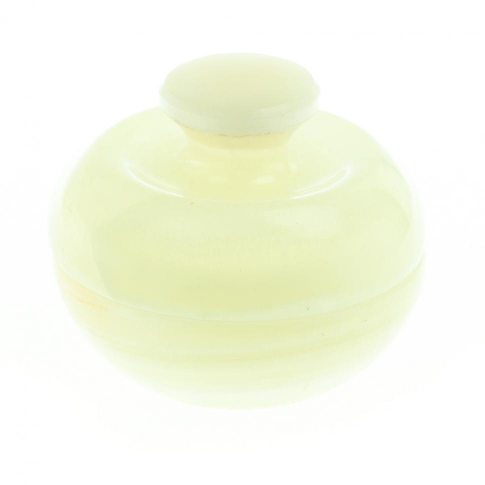 Каменная шкатулка из оникса "Яблоко" зеленая 6,5х6,5х5,5 см (2,5) фото 1 — 