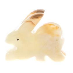 Статуэтка из оникса &quot;Заяц&quot; зелено-коричневый 6,5х2х5 см (2,5) — 