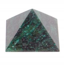 Пирамида 3,5х3,5х3,5 см темно-зеленый змеевик — 