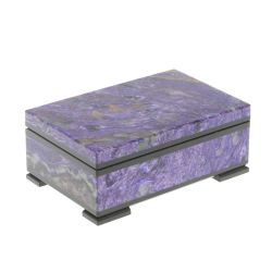 Шкатулка из чароита 10,5х6,5х4 см — 