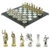 Шахматы "Древний Рим" доска 44х44 см из мрамора и змеевика фото 1 — 