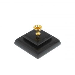 Подсвечник церковный двойной из черного змеевика (d6) — 